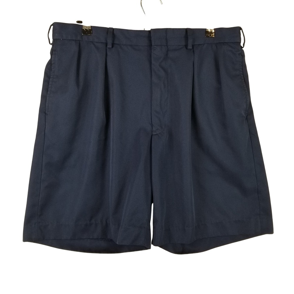 Polo Golf Ralph Lauren Mens Navy Blue Pleated Golf Shorts Size 36 Polyester